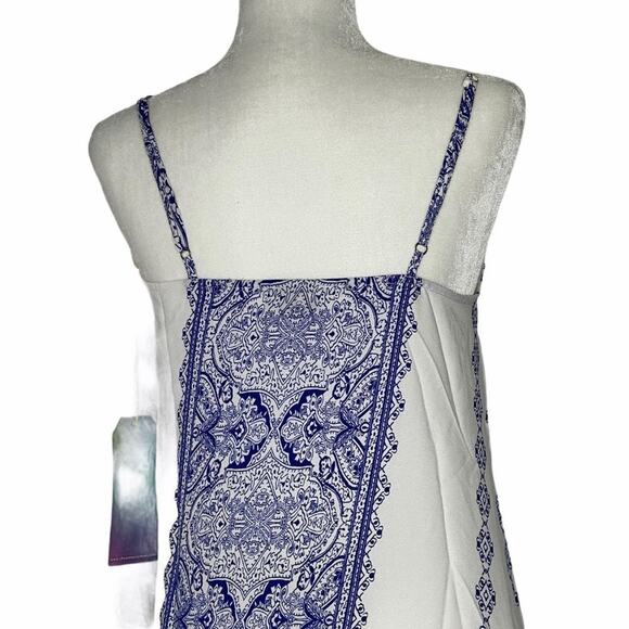 Show Me Your Mumu Shiloh Slip Dress White Blue Spaghetti Straps Small - Picture 6 of 10
